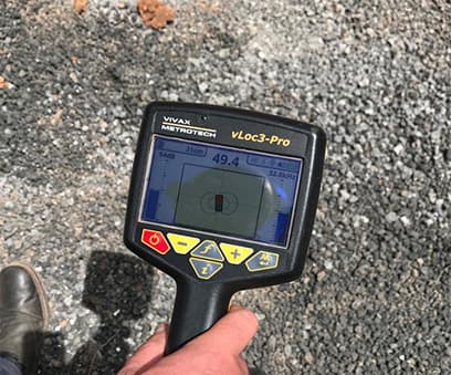 Professional leak detection technician using acoustic equipment Lanzarote