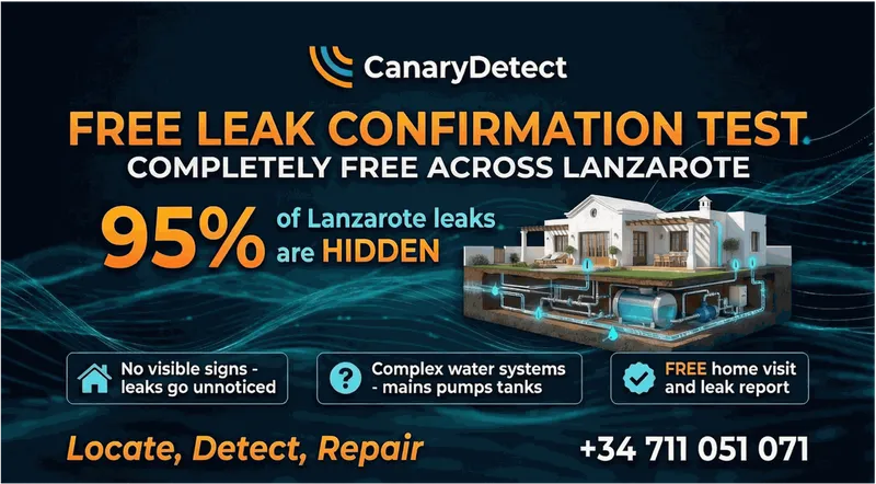 Free Leak Confirmation Test - 95% of Lanzarote leaks are hidden