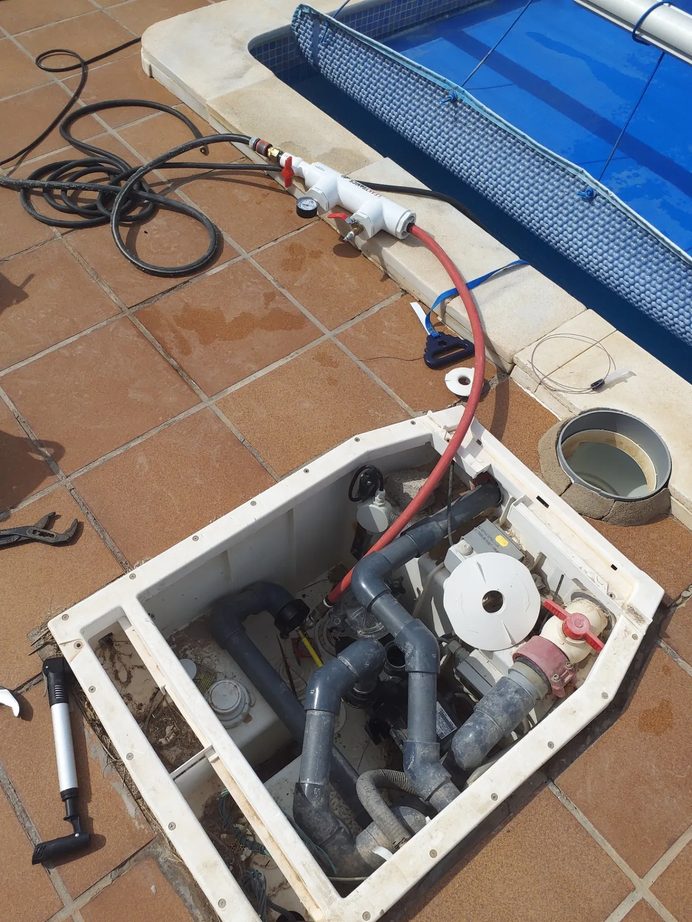 Swimming Pool Leak Detection Lanzarote - work example 3